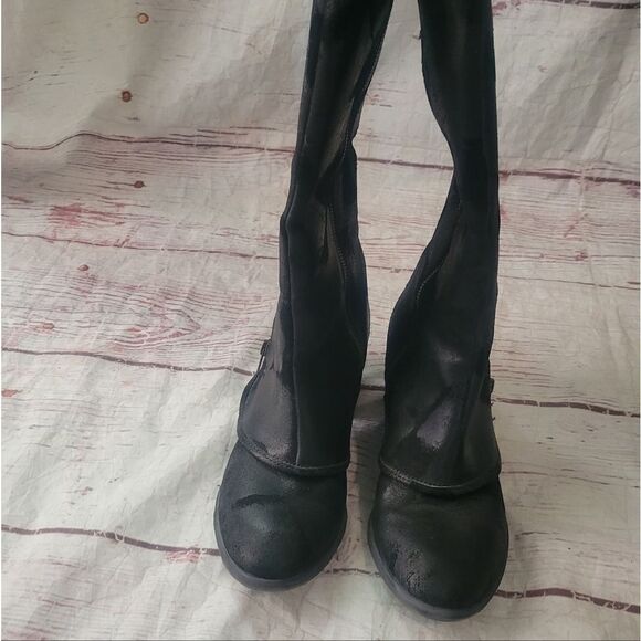 Donald J Pliner Duck Feathers Riding Boots Size 7 - Picture 4 of 6